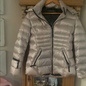 Michael Kors Silver Puffer Jacket